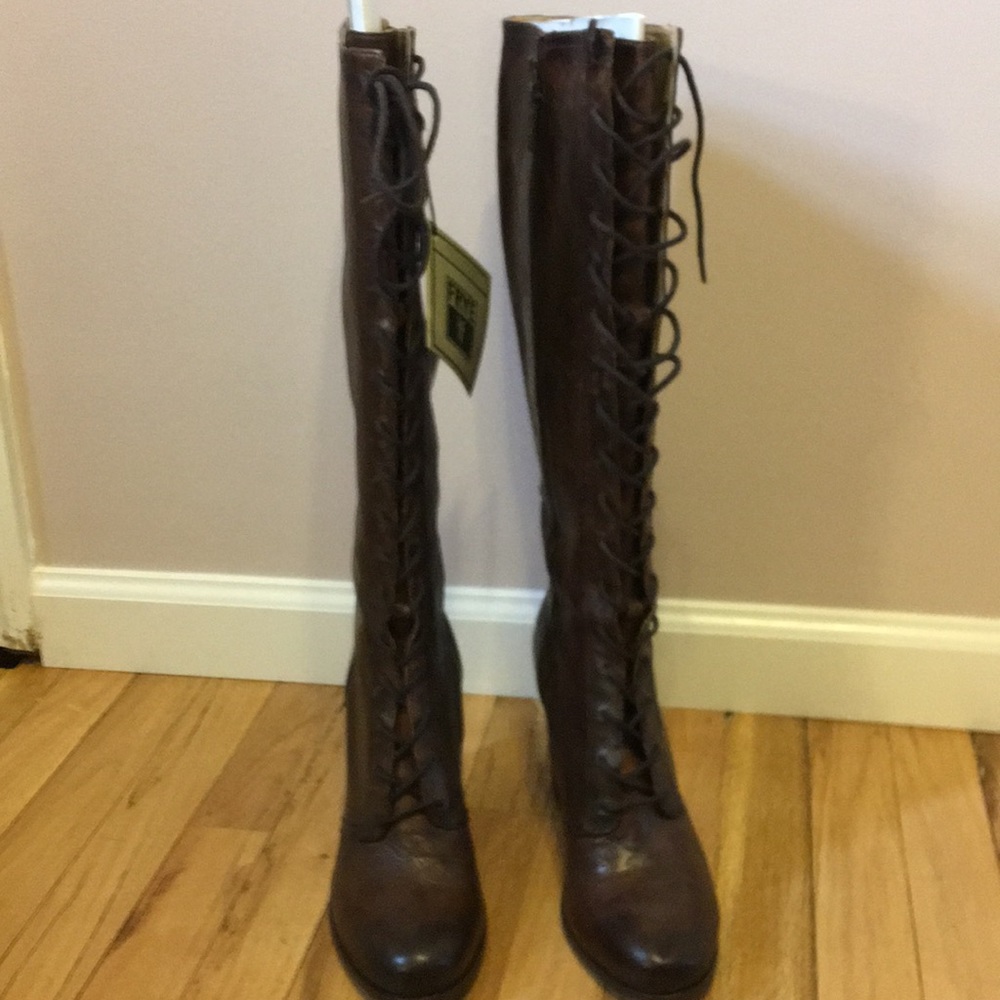 Frye High Heel Lace up Boots